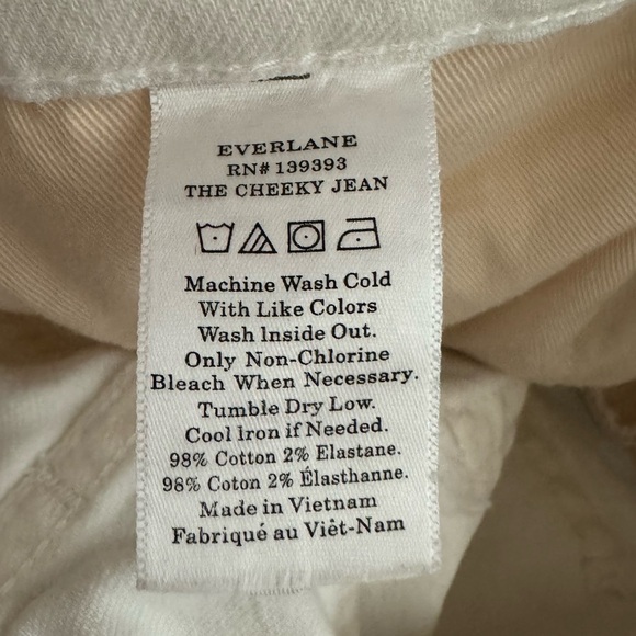 Everlane The Original Cheeky Jean in Bone, Size 25 - Picture 8 of 9